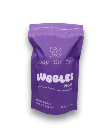 Bubble Powder- Violet 298g/10.5oz - Oonnie - Soap So Co