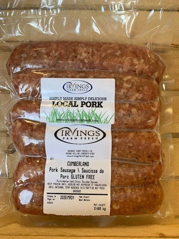 Cumberland Sausage - 6 Pack - Oonnie - Irvings Farm Fresh Pork