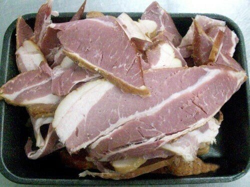 Drycured Hickory Smoked Back Bacon Ends - 454 Grams - Gluten Free - Keto - Oonnie - Irvings Farm Fresh Pork