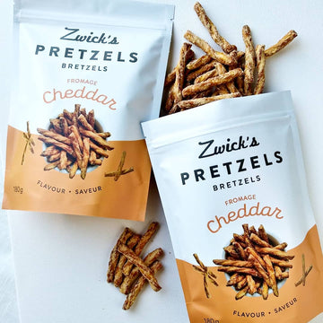 Hard pretzel Zwicksticks by Zwick's Pretzels - Cheddar 140g bag - Oonnie - Zwick's Pretzels
