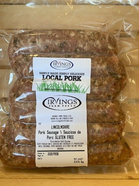 Lincolnshire Sausage - 6 Pack - Oonnie - Irvings Farm Fresh Pork