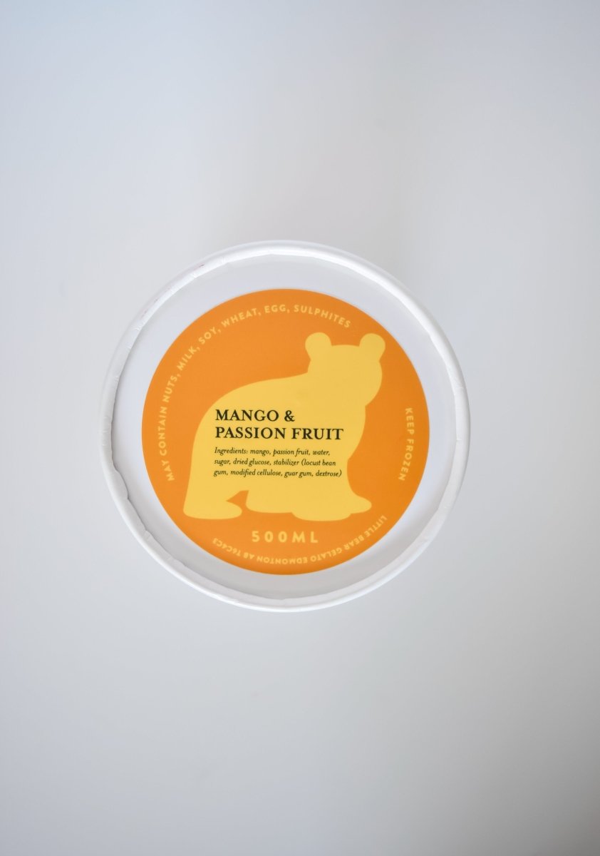 Mango Passionfruit Sorbet - 500 ml - Oonnie - Little Bear Gelato