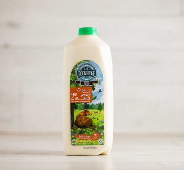Organic 2% Jersey Cow Milk - 2L - Oonnie - Rock Ridge Dairy