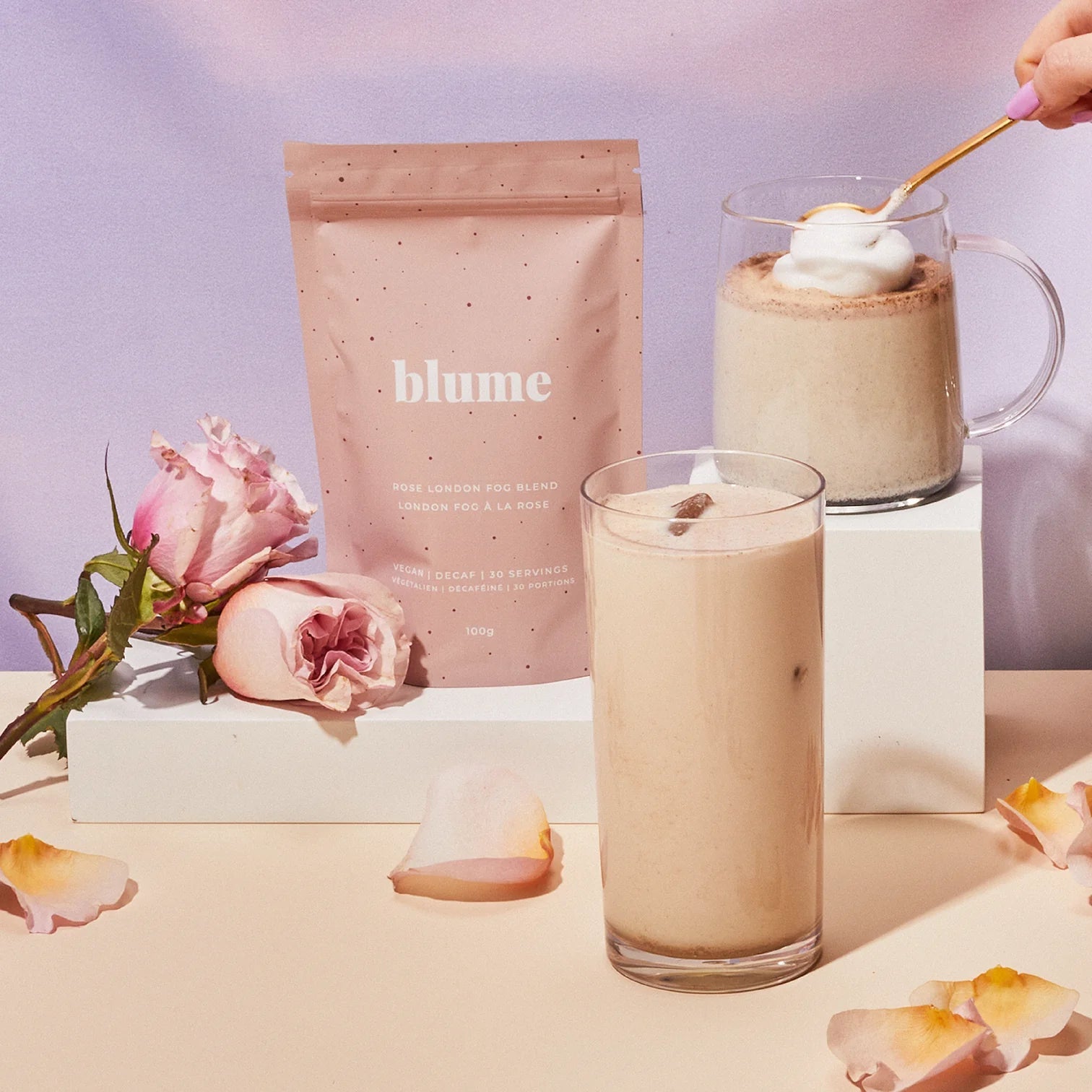 Rose London Fog Blend - Superfood Latte Powder - 100 grams - Oonnie - Blume