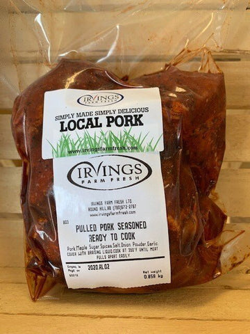 Seasoned Pulled Pork - 800-900 grams - Gluten Free - Oonnie - Irvings Farm Fresh Pork
