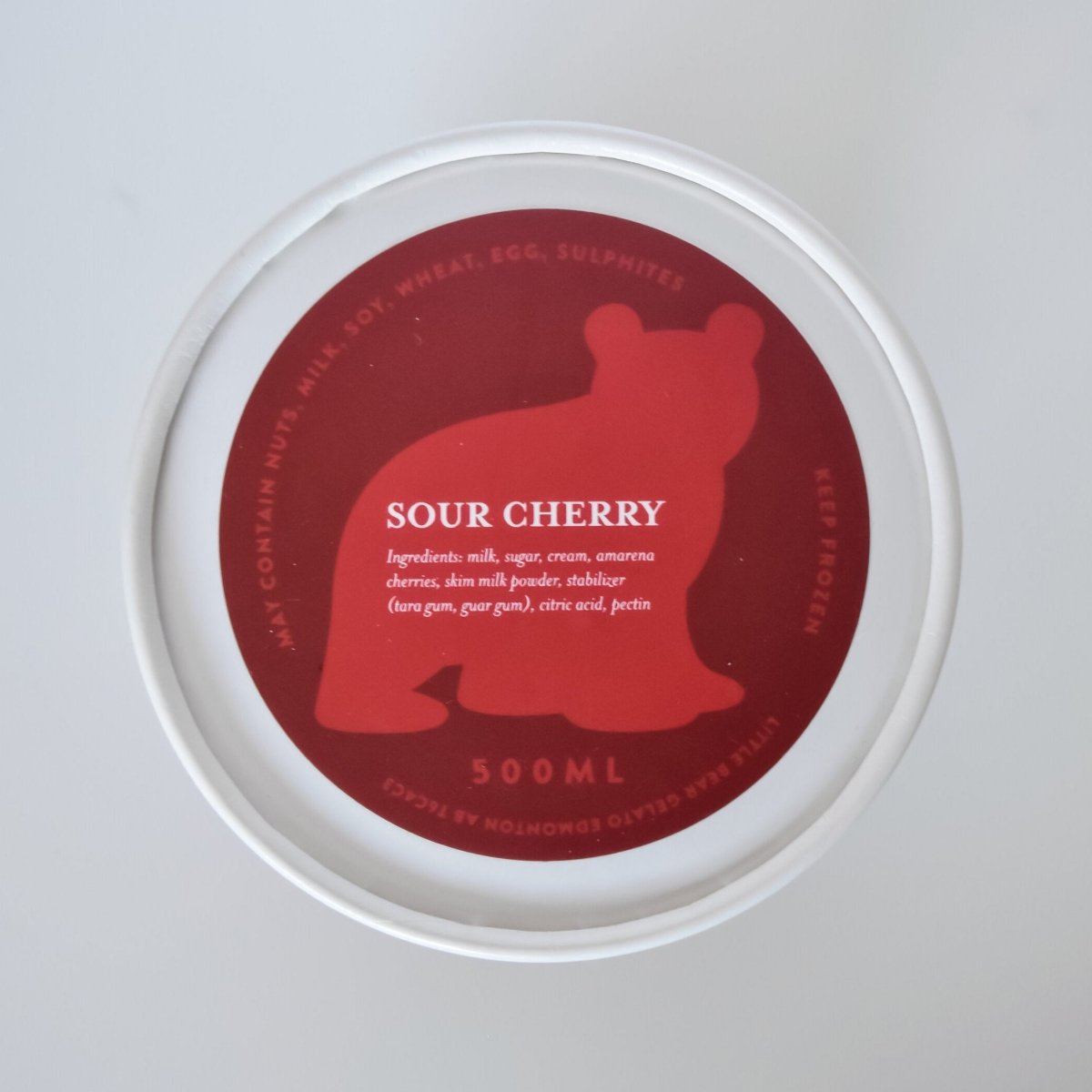 Sour Cherry Gelato - 500 ml - Oonnie - Little Bear Gelato