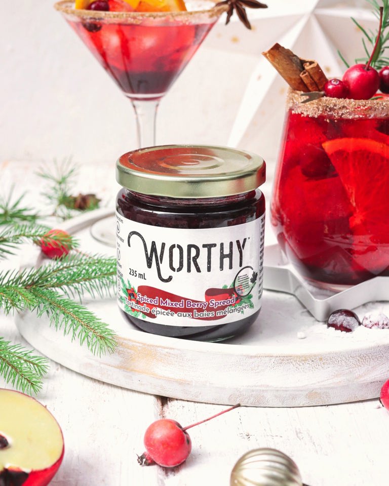 Spiced Mixed Berry Spread - 235ml Jar - Oonnie - Worthy Jams
