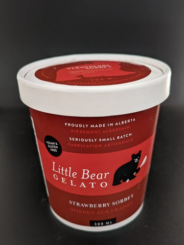 Strawberry Sorbet - 500 ml - Vegan - Oonnie - Little Bear Gelato