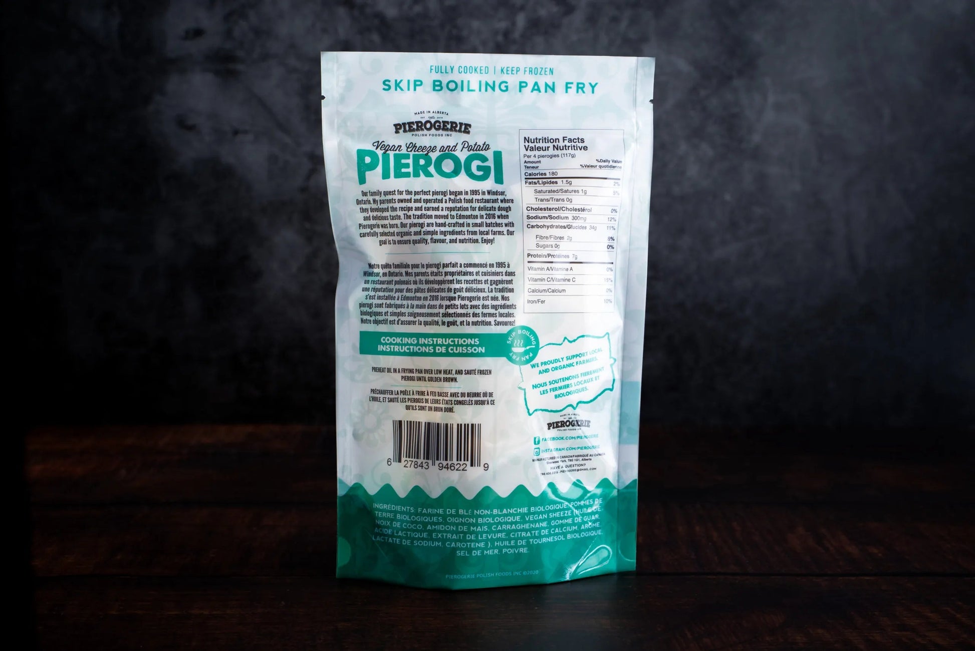 Vegan Cheeze and Potato Pierogi - 330 gram bag - Oonnie - Pierogerie Polish Foods
